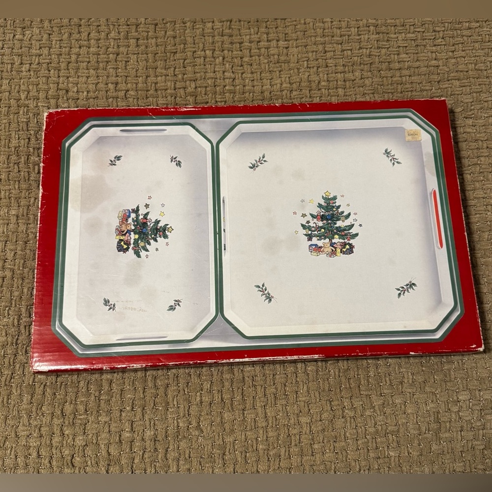 Festive Christmas Tree Serving Trays